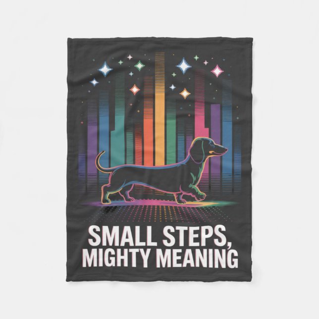 Manta Polar Dachshund Small Steps, Mighty Meaning (Anverso)