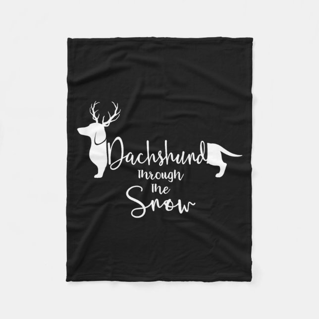 Manta Polar Dachshund Snow Cute Wiener Weiner Dog Owner Christ (Anverso)