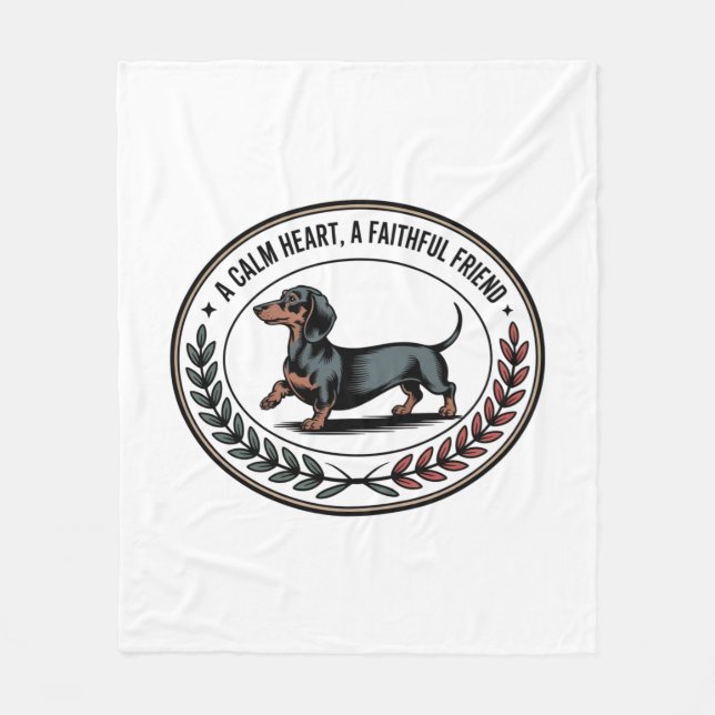 Manta Polar Dachshund Un Corazón Tranquilo, Un Amigo Fiel (Anverso)