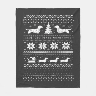 Manta Polar Dachshunds Christmas Sweater Pattern Classic T-Shi