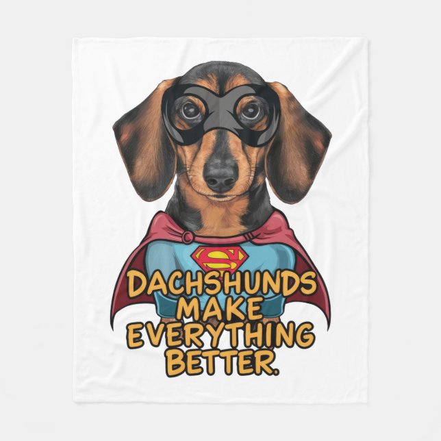 Manta Polar Dachshunds lo hacen mejor (Anverso)