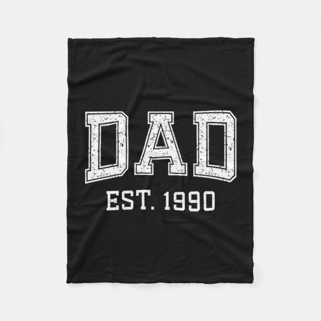 Manta Polar Dad Est 1990 Dad D Fathers Day Ized  (Anverso)