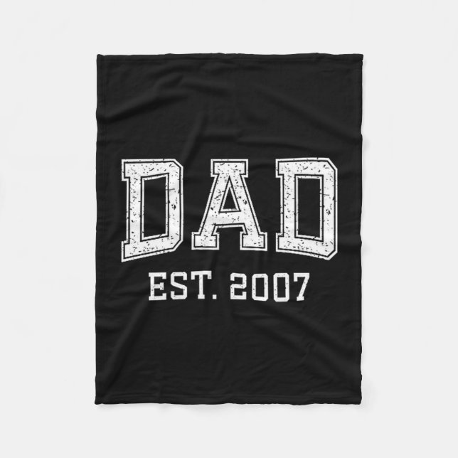 Manta Polar Dad Est 2007 Dad D Fathers Day Ized  (Anverso)