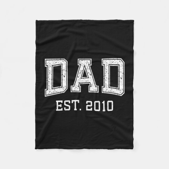 Manta Polar Dad Est 2010 Dad D Fathers Day Ized  (Anverso)