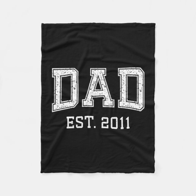 Manta Polar Dad Est 2011 Dad D Fathers Day Ized  (Anverso)