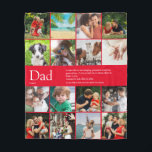 Manta Polar Dad Papa Father Daddy Definition 16 Photo Fun Red<br><div class="desc">Personalise with 16 favourite photos and personalized text for your special dad or papa to create a unique gift for Father's day, birthdays, Christmas or any day you want to show how much he means to you. A perfect way to show him how amazing he is every day. Designed by...</div>