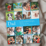 Manta Polar Dad Papa Father Definition 16 Photo Fun Sky Blue<br><div class="desc">Personalise with 16 favourite photos and personalized text for your special dad or papa to create a unique gift for Father's day, birthdays, Christmas or any day you want to show how much he means to you. A perfect way to show him how amazing he is every day. Designed by...</div>