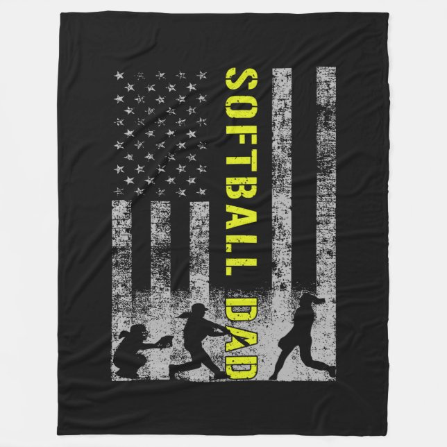 Manta Polar Dad Softball FD Black (Anverso)