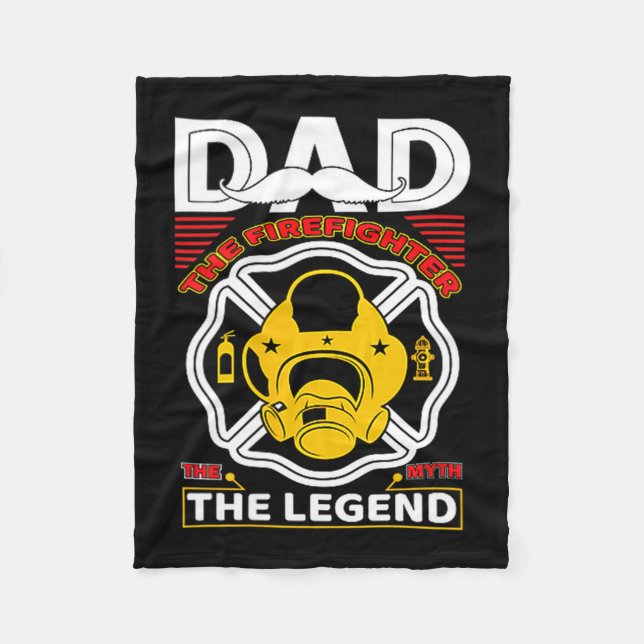 Manta Polar Dad The Myth Legend Fireman Gift Proud Firefighter (Anverso)