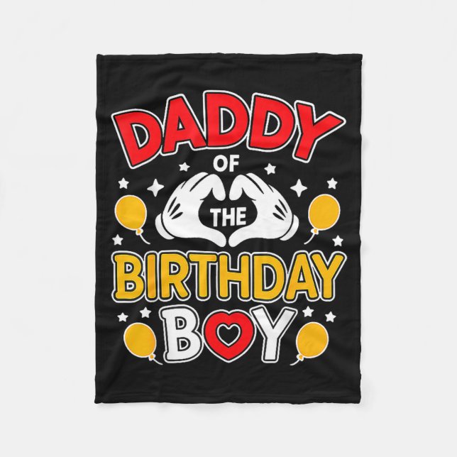 Manta Polar Daddy Of The Birthday Boy Shirt Matching Dad Son F (Anverso)