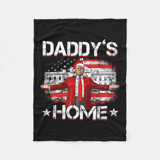 Manta Polar Daddys Home Trump Navidad 2024 Divertido Trump se  (Anverso)