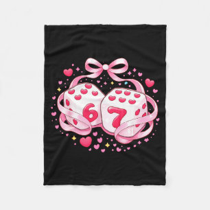 Manta Polar Dados divertidos de San Valentín 6 7 Preppy 67 Sei
