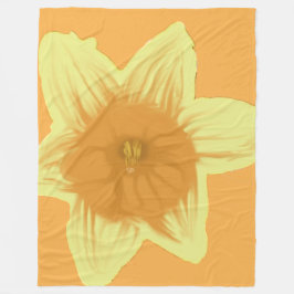 Manta Polar Daffodil Naranja amarillo Throw Blanket