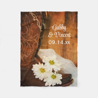 Manta Polar Daisies Blancos Boots País Boda Occidental