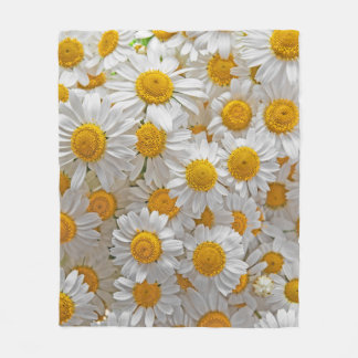Manta Polar Daisies blancos: Hermoso fondo floral