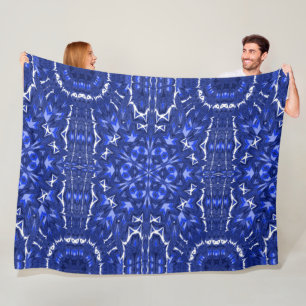 Manta Polar Daisy Bohemio 2 Floral Azul