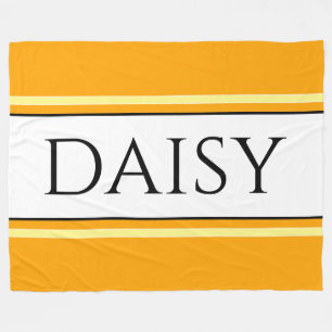 Manta Polar DAISY Bright Bonito Tiras blancas amarillas dorada