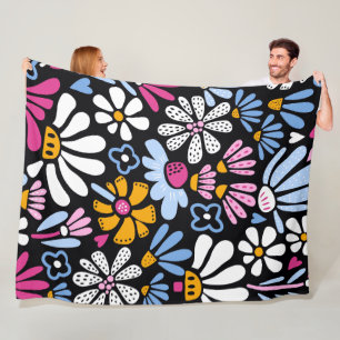Manta Polar Daisy Dancing 60x80 Fleece Blanket