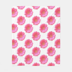 Manta Polar Daisy gerbera rosada