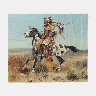 Manta Polar “Dakota Chief” Arte Occidental de Charles M Russel
