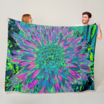 Dalia Magenta Psicodélico Acuático y Verde Lima