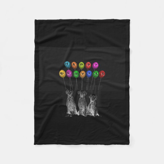 Manta Polar Dalmatians Wishing Happy New Year 2016 T Shirt_1  (Anverso)