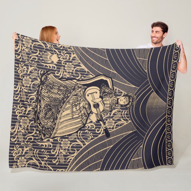 Manta Polar Dama con guitarra (In situ)