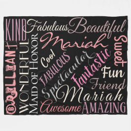 Manta Polar Dama de Honor Fantástica Personaliza Palabras Fabu