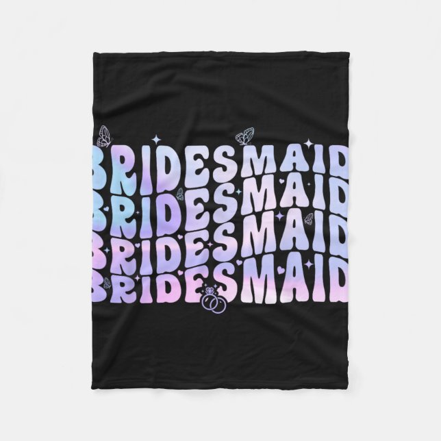 Manta Polar Dama de honor Novia Me comprometo Crew Groovy Desp (Anverso)