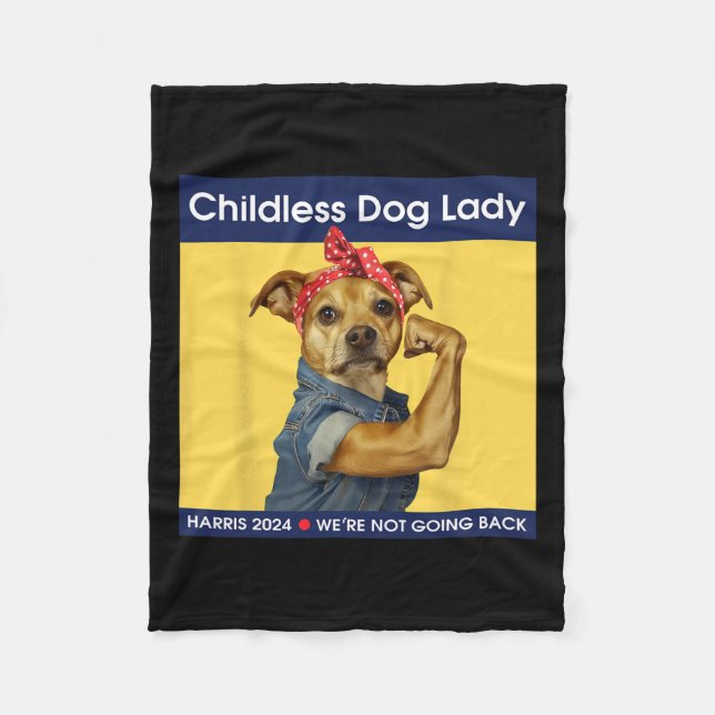 Manta Polar Dama de perro Kamala-harris 2024 (Anverso)