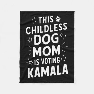 Manta Polar Dama de Perro votando Kamala Harris Perro Mamá vot