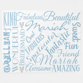 Manta Polar Damas de Honor Fantásticas Personaliza Palabras Fa