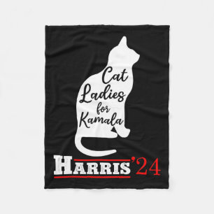 Manta Polar Damas para Kamala Gato Divertido 2024 Presidente K