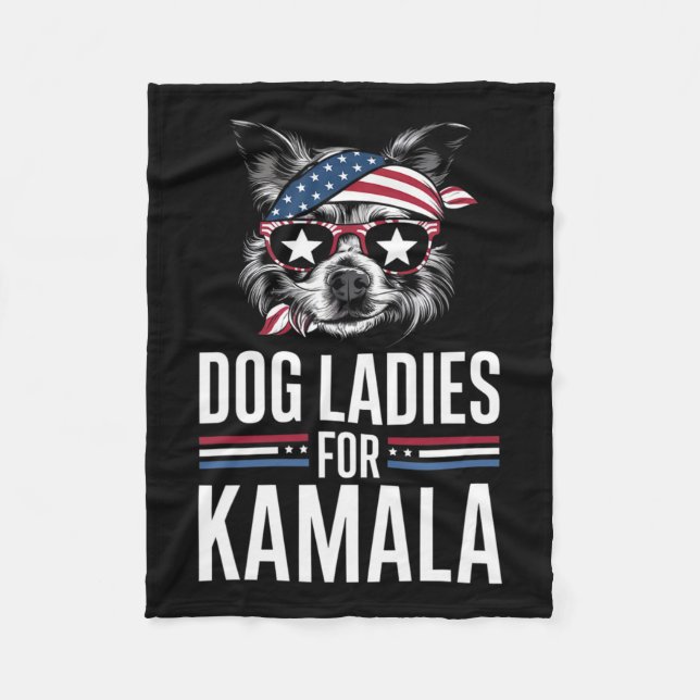 Manta Polar Damas Para Kamala, Perro Gracioso 2024 (Anverso)