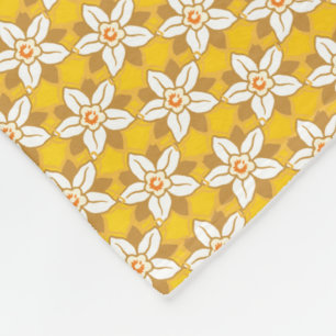 Manta Polar damasco de papel pintado con motivos florales de J