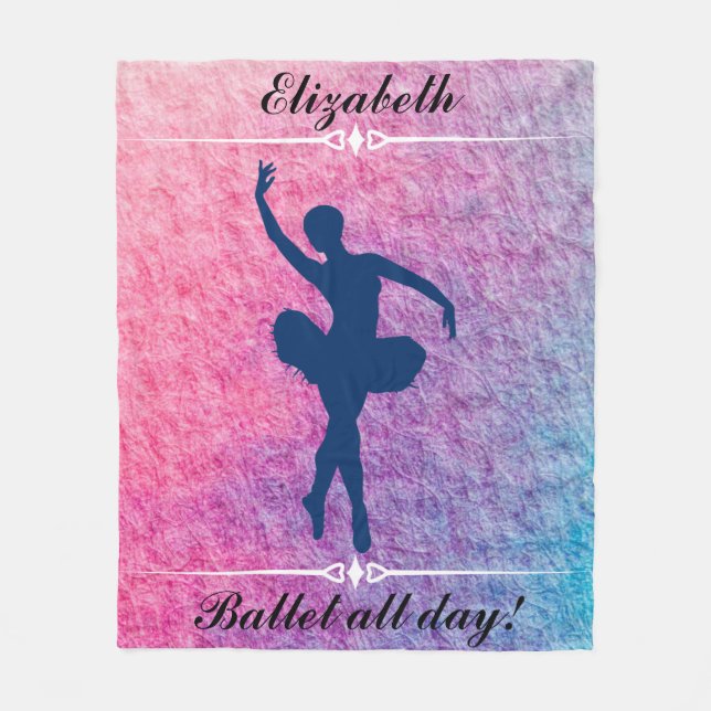 Manta Polar Dance Ballet All Day Personalizado Ballerina (Anverso)