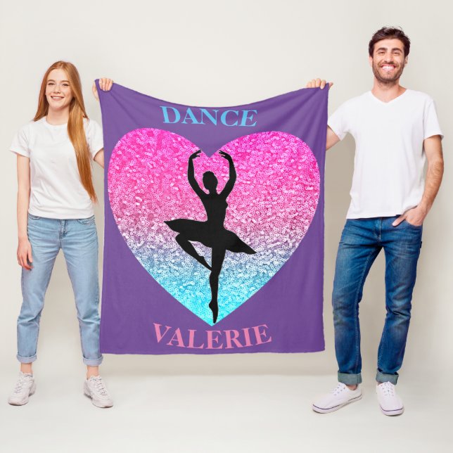 Manta Polar Dance Fleece Blanket con nombre personalizado (In situ)