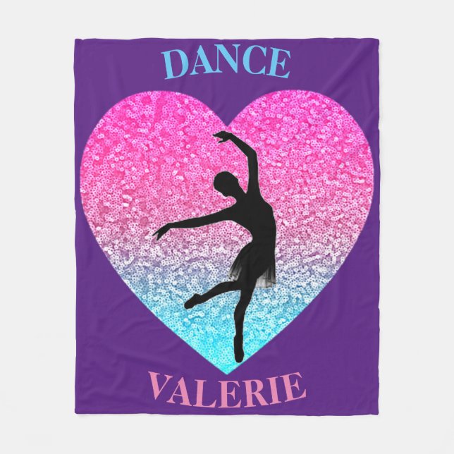 Manta Polar Dance Fleece Blanket con nombre personalizado (Anverso)