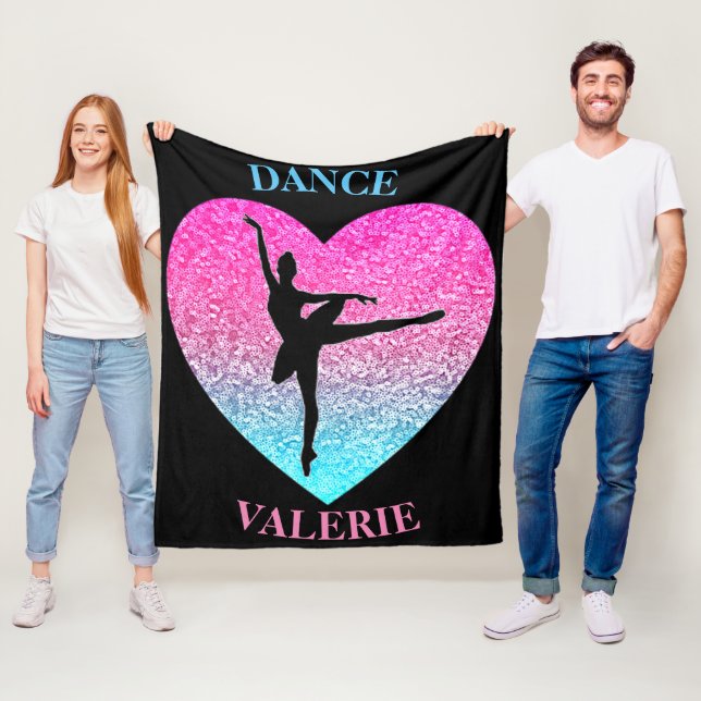 Manta Polar Dance Fleece Blanket w/ Personalized Name  (In situ)