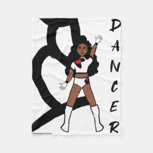 Manta Polar Dancer Fleece Blanket Red & Black