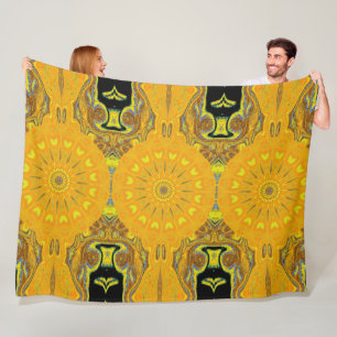 Manta Polar Dandelion bohemio en verano acogedor y floral