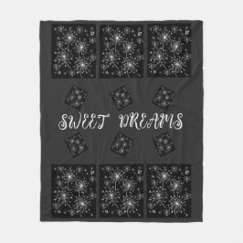 Manta Polar Dandelion, flores silvestres y abejas melíferas