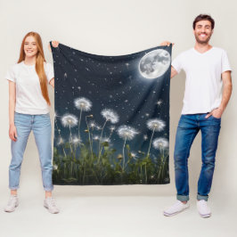 Manta Polar Dandelions En La Luna