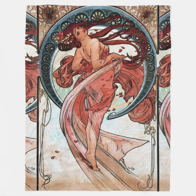 Manta Polar Danza de Alfons Mucha 1898 (Anverso)