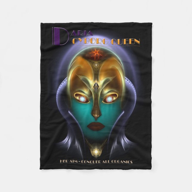 Manta Polar Daria Cyborg Queen Fleece Blanket (Anverso)