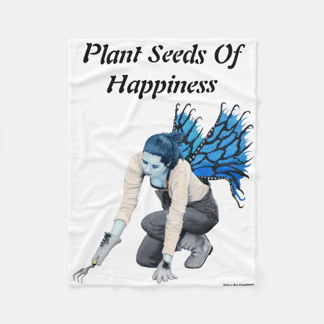 Manta Polar Dark Fairy Garden Gardener Fantasy Art Blanket (Anverso)