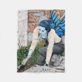 Manta Polar Dark Fairy Gardener Fantasy Art Fleece Blanket