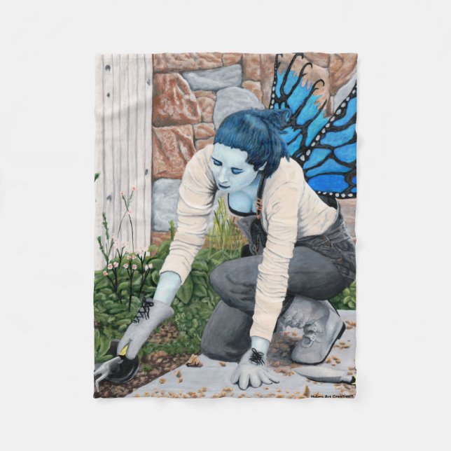 Manta Polar Dark Fairy Gardener Fantasy Art Fleece Blanket (Anverso)