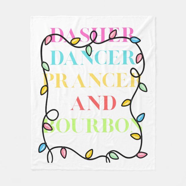 Manta Polar Dasher Dancer Prancer y Bourbon (Anverso)