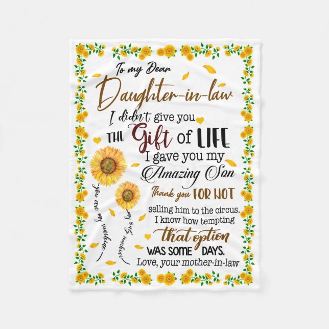 Manta Polar Daughter Lovers | A Mi Querida Hija De Derecho (Anverso)